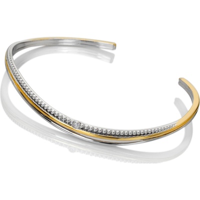 Hot Diamonds Otvorený bicolor náramok s diamantom Teardrop DC228
