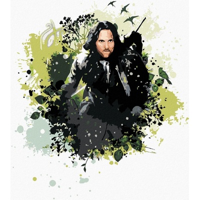 Zuty Malovaný aragorn II pán prstenů 40 x 50 cm vypnuté plátno na rám 8596530237693