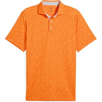 PUMA Блуза с яка Puma Men's Stand Polo Short Sleeve Performance Polo Shirt - Rickie Orang