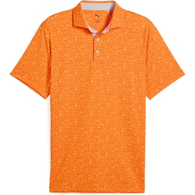 PUMA Блуза с яка Puma Men's Stand Polo Short Sleeve Performance Polo Shirt - Rickie Orang