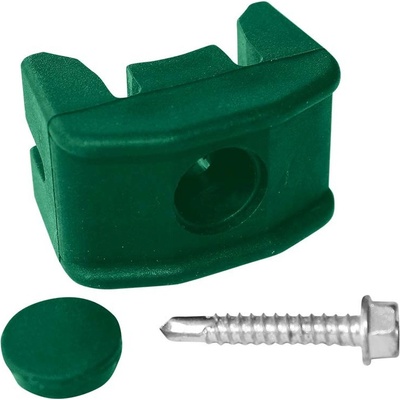 Příchytka panelu PILOFOR PVC na sloupek Ø 48mm včetně šroubu, zelená