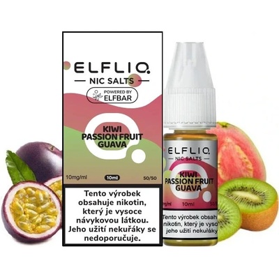 Elf Bar ELFLIQ Nic SALT Kiwi Passion Fruit Guava 10 x 10 ml 10 mg