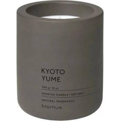 Blomus (Германия) Ароматна свещ BLOMUS FRAGA с аромат Kyoto Yume - Ø6.5 х 8 см - цвят сиво-кафяв (BLOMUS 65952)