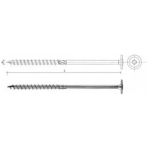 Uncanny Brand Wood screw with torx collar zinc-plated 8*40mm t40