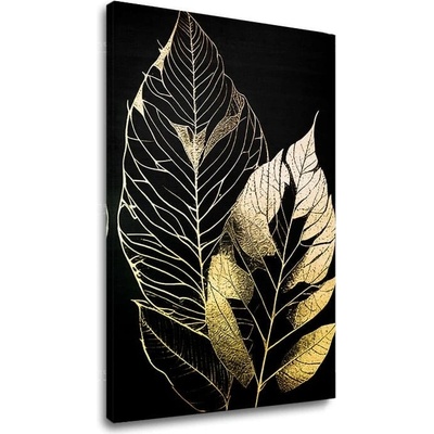 Zlatý dotyk na plátne Dancing Leaves of the Wind - 30x40 cm