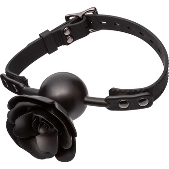 Image 1 of California Exotics Forbidden Removable Rose Gag Black