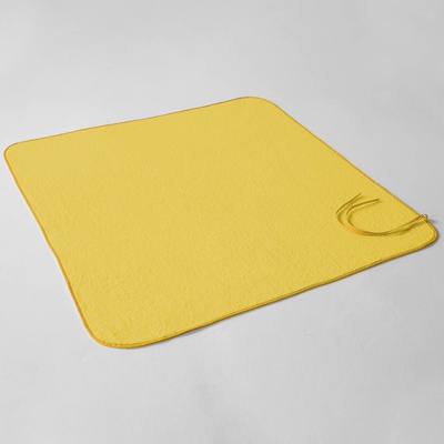 Veba LOTA osuška na uvázání žlutá se žlutou lemovkou 100x100 cm