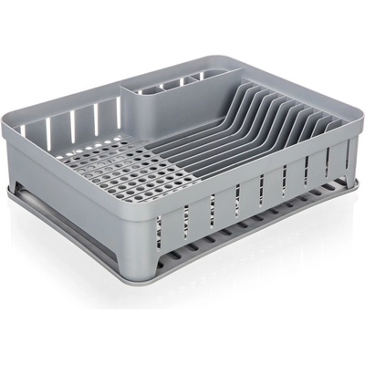 BANQUET Odkapávač na nádobí plastový myKITCHEN Color 40 x 31 x 12 cm, šedá silver