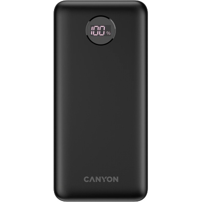 CANYON Външна батерия CANYON PB-2002 (CNE-CPB2002B), 20000mAh, 2xUSB, USB-C, Black (CNE-CPB2002B)