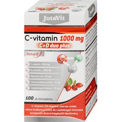 JutaVit Vitamin C 1000 mg + D3 2000 IU duo plus 100 ks