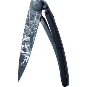 DEEJO 1gb134 tattoo black / Ултралеко джобно ножче с дръжка от абаносово дърво (1gb134)