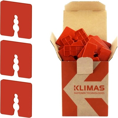 Klimas Wkret-Met 50ks - 3mm Dištančné podložky 50x50mm - PVC