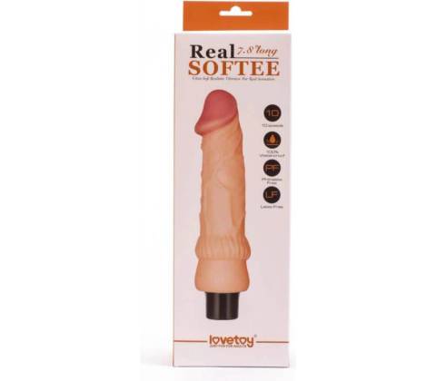 LoveToy REAL SOFTEE Vibrating Dildo 7,8"