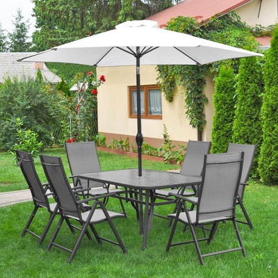 Avenberg Harmony šedo-béžová Set zahradního nábytku 8-dílný – Zboží Dáma
