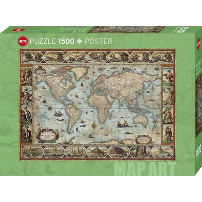 HEYE Map Art Svět Willema Blaeu 1500 dílků