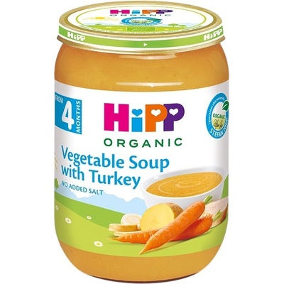 Hipp Био пюре Hipp - Зеленчукова супа с пуйка, 190 g (7963)