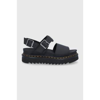 Dr. Martens Кожени сандали Dr. Martens Voss дамски в черно с платформа (DM24233001)