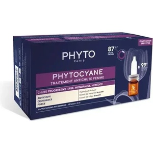 PHYTO Phytocyane Tерапия против прогресивен косопад при жени 12 ампули х 5 мл (PH1002021P4)