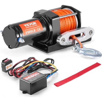 Vevor Elektrický navijak na auto so syntetickým lanom 1580 kg