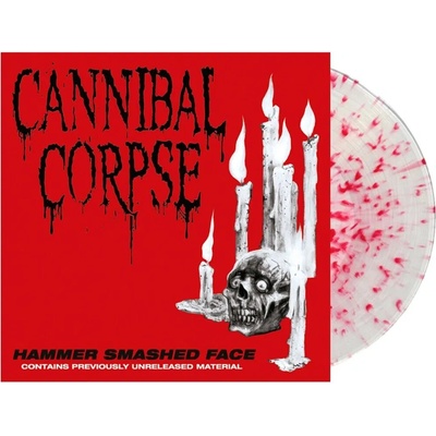 Cannibal Corpse Hammer Smashed Face Limited Coloured Clear & Red Splatter Vinyl LP