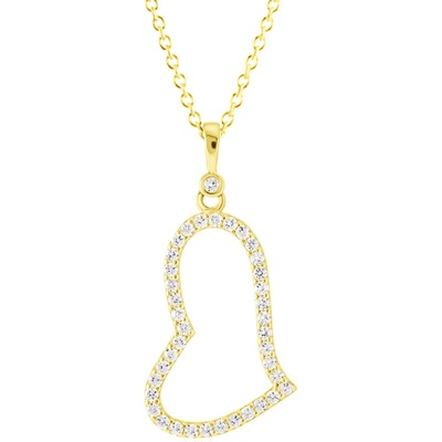 Gemmax Zlatý řetízek se srdíčkem GLSYB-86941-36261