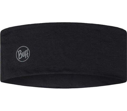 Buff Merino LIGHTWEIGHT Headband solid černá