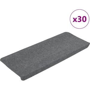 vidaXL Самозалепващи стелки за стълби, 30 бр, сиво, 65x24, 5x3, 5 см (3365913)
