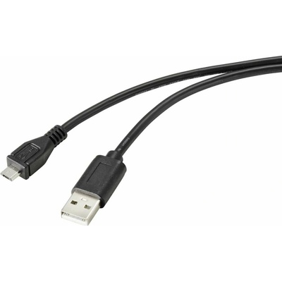 Renkforce RF-4716836 USB 2.0 USB-A zástrčka USB Micro-B zástrčka 2m černý