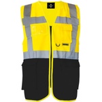 Korntex hi-vis kxmf berlin / Светлоотразителна многофункционална жилетка - жълто/черно xl (76kxmf98304)