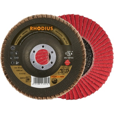 RHODIUS Lamelový brusný kotouč JUMBO SPEED EXTENDED 125 x 22,23 P60 TOPline 208747