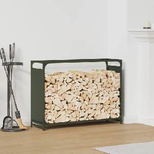 vidaXL Стойка за дърва, 90x28x65 см, студеновалцувана стомана (864206)