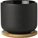 Stelton Чаша с подложка THEO 200 мл, черна, Stelton (SNX632)