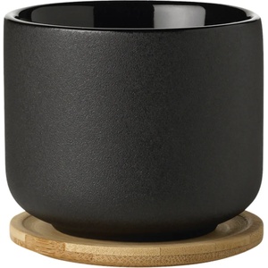 Stelton Чаша с подложка THEO 200 мл, черна, Stelton (SNX632)