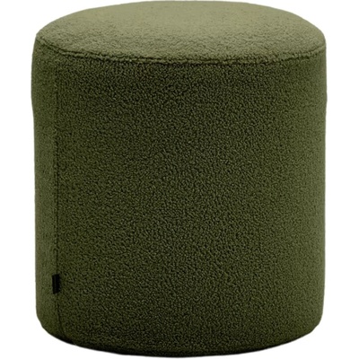 Kave Home Zelený bouclé taburet Kaeli 43 cm