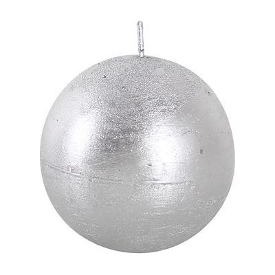 Provence Rustikálna guľa strieborná 8 cm