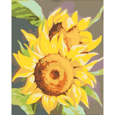 ZUTY Malování podle čísel SLUNEČNICE 2 MYROSLAVA VOLOSCHUK Rozměr 80 x 100 cm Rámování vypnuté plátno na rám