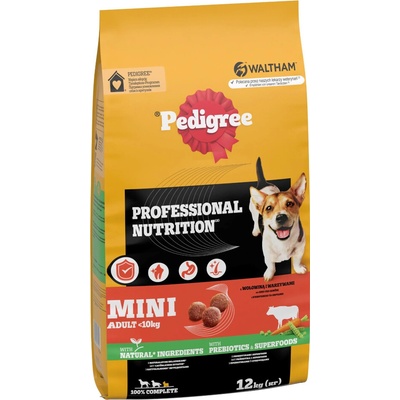 Pedigree Professional Nutrition Mini Adult s hovězím a zeleninou 2 x 12 kg