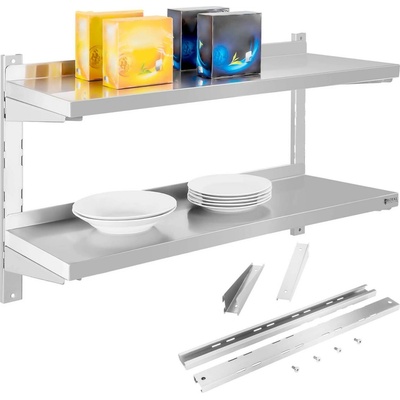 Royal Catering Nástěnná police - 2 police - 80 cm RCWR-80.2