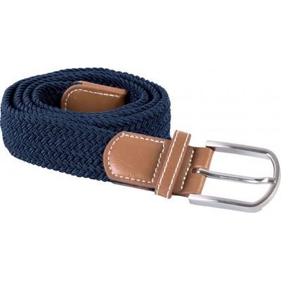 K-UP Pletený pásek ELASTIC námořnická modrá béžová