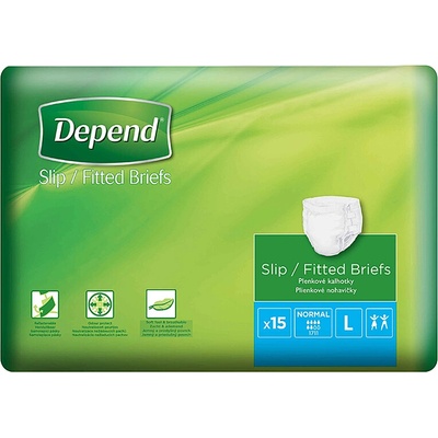 Depend Plienkové nohavičky Slip Norma L 15 ks