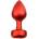 Sensual Алуминиево дилдо Butt Plug "SENSUAL RED" 7 см