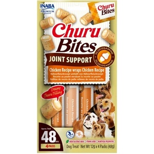 Inaba Foods Dog Churu Bites Joint - Лакомство за кучета, хапки-руло с крем от пиле, 4 пакета х 48 грама, Япония EUD726