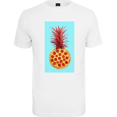 Mister Tee Мъжка тениска в бял цвят Mister Tee Pizza Pineapple Tee white UB-MT1631-00220 - Бял, размер XL