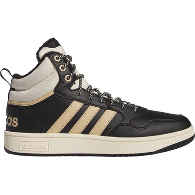 adidas Мъжки баскетболни кецове Adidas Hoops 3.0 Mid Wtr Basketball Trainers Mens - Core Black