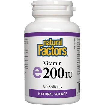 Image 1 of Natural Factors Vitamin E 200 IU Natural Source Tocopherol [90 капсули]