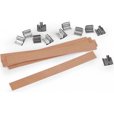 Prima-obchod Dřevěný knot na svíčky s držákem 1,5x15 cm hnědá přírodní – Zboží Mobilmania