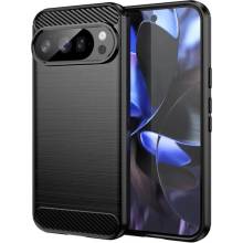 GIGAPACK Google Pixel 10 Pro / 10 silikonové pouzdro na telefon, odolné proti nárazům, uhlíkový vzor, černé GP-174338