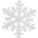 MagicHome Ozdoba 6 ks snehová vločka biela na vianočný stromček 12 cm