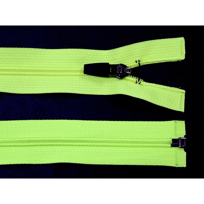 Spirálový zip no.5 rozepínací 65cm - více barev color: 629 neonově žlutozelená (jezdec 2)