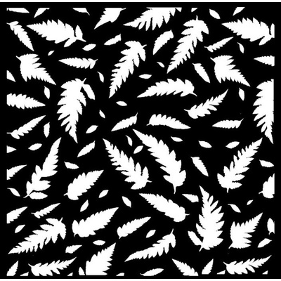 Stamperia Plastová šablona 18 × 18 cm Kapradí a motýlci